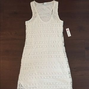 White open knit sun dress